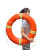 PVC泡沫救生圈大人应急船用专业防汛实心游泳圈成人救身圈带绳子 不锈钢65米救生杆带环