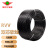 绿灯行 RVV2*1.5平方电线电缆 国标双芯单股铜芯丝软护套线 100米 黑色