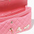 香奈儿Chanel香奈儿24C新款女包限量徽章手工坊小羊皮CF链条口盖包 粉红色