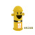 卡通垃圾桶大号带盖幼儿园室外消防栓可爱创意分类户外商用垃圾箱 黄 88cm小号