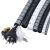 京势 束线管 理线保护套开口式理线管缠线管送理线器 灰色28mm(40米1包)