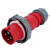3芯4线5孔德标国曼电气MNIEKNES工业防水插头插座16/32A对接IP67 3芯32A明装插座(MN3312)