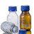 蓝盖试剂瓶透明丝口瓶带刻度实验室螺口棕色玻璃取样样品瓶1000ml 透明蓝盖【500ml】