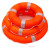防汛救生圈救生浮圈实心游泳泡沫圈 橙色包布泡沫款 救生圈 塑料2.5kg加强款