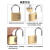 贝傅特 黄铜挂锁 密码挂锁 行李箱密码锁 防盗拉杆箱锁背包锁 柜门锁 5轮密码（黄铜大号50mm）