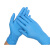 乌斯京一次性手套专用厨房餐饮加厚耐用防水防油耐酸PVC透明丁晴 蓝色丁腈（高弹力 耐用型）100只/盒 小码