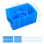 惠利得塑料分格周转箱带盖六格零件盒螺丝工具分类分隔收纳箱配盖胶箱 四格箱+加高+灰色 分格零件盒