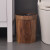 复古仿木纹垃圾桶创意客厅厨房卫生间纸篓塑料带压圈无盖大号 14升 方形 复古色6卷120只加厚