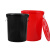 大垃圾桶大号黑色红色环卫黄色绿色厨房户外有盖特大号商用 黑色50K有盖