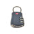 罕码 83017密码锁小密码挂锁行李箱拉杆箱tsa密码锁背包锁软钢丝锁【黑色】 1个