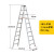梯业梯子加厚铝合金人字梯折叠焊接3米工程步梯室内便携叉梯 4米2.0mm厚度约14.8公斤