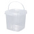 水杉1升LZ透明方形塑料桶手提易开易盖储物桶胶水桶化工小桶1kg