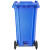 舒蔻(Supercloud)户外垃圾桶大号带盖环卫带轮小区物业商用塑料分类室外大容量垃圾箱 100L蓝