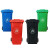 俐茗塑料垃圾桶市政方形清洁垃圾箱带轮子可定制LG763环卫款120L