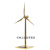 太阳能风机模型 金属风车旋转摆件 风力发电机模型 发电风车模型
