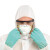 坤泽尔K1500一次性无纺布防护服连体带帽防尘透气实验室工作服白色 50件 XL