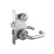 汇莱达 防火门锁 不锈钢安全通道过道锁 通用型带钥匙 8003+6072N+70C(35-50mm)