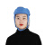 鲁瀚鲁瀚 披肩帽食品厂加工工作帽男女同款卫生帽防尘防头发白色蓝色网帽舒适透气帽子 白色网帽