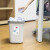 得力 垃圾桶带压圈 方形无盖垃圾篓 加厚塑料物业办公室卫生间清洁纸篓 中号10L 浅灰 18820