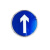 交通标志牌道路指示牌铝板路牌限高限速警示三角圆反光标识牌定制 60圆牌直行（平板）
