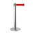 一米线栏杆 伸缩栏杆座机场礼宾杆1米线隔离带学校排队立杆不锈钢 哑光黑立柱配3米伸缩带