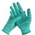 工地上用的手套耐磨施工搬砖耐用劳工干活修车搬运 绿色尼龙手套(12双装)  XS