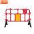 京洲实邦   工地护栏塑料道路移动胶水马施工栅栏隔离栏B 1.6米塑料红色7.5—7.8KG