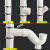 PVC补漏带开口口 哈夫节补漏PVC检修片110 75变径50排水管三通补 160x50开口三通(长款)