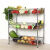 厨房用品置物架4层不锈钢色水果蔬菜收纳储物架落地多层整理架子 中管长60宽35高120四层