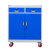 重型工具柜铁皮柜车间用双开门加厚文件柜移动储物柜多功能工具柜 (蓝色) 内四层板