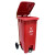 恒丰 大号脚踏垃圾桶大型环卫室外分类小区带盖垃圾桶 红色120L 7754