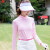 高尔夫服装 秋冬款 女士长袖T恤防晒球衣服 高领弹力修身打底衫运动 白色 S