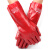 君御SAFEMAN 7940 红PVC手套耐酸碱耐磨全浸塑植棉衬里防化手套40CM *12副/1打