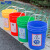 希万辉 无盖垃圾桶商用餐饮户外彩色塑料分类垃圾收纳桶【无盖18L黄色/湿垃圾】XWH0666