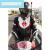 芭库森通勤骑行服摩托车服皮衣套装男女重机赛车冬季保暖防水防摔 白红(裤子)p-08 3xl