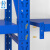 时通 货架仓储置物架多层货物展示架超市钢制储物架仓库阳台铁架子重型500kg蓝色2000*600*2000mm四层副架