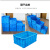封浮 周转箱塑料零件物料盒收纳盒配件箱塑料盒胶框五金工具盒长方形大号570*425*10mm蓝色500