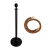 月桐（yuetong）圆球黑色礼宾杆含麻绳 YT-D0419 含黑色杆+金钩棕色麻绳 950×320×51mm 1套