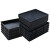 防静电方盘黑色物料盒零件工具元件盒塑料周转箱塑胶托盘浅盘胶盘 12号方盘外尺:375*310*20mm(不加固)