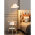 一世一屋现代简约卧室床头柜一体落地灯客厅沙发旁带抽屉置物架立式灯 单层款 + 储物格 单色暖光