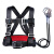 千安 三点式安全带高空作业半身户外保险带耐磨安全绳套装 背带+单小钩带缓冲2.7米