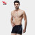 浩沙（hosa）男士泳裤舒适平角大码游泳裤防尴尬训练度假温泉泳装 灰色 2XL（高180-190cm重85-95KG）