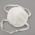 白色圆形防尘粉透气业车间头戴式尼龙面内海棉易呼吸口罩 加厚款一包(十个装)