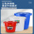 定制定制加厚水桶塑料储水用带盖特大号大白桶户外圆形清洁垃圾桶 100升桶带盖装水200斤 默认