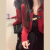 皮尔卡丹（PIERRE CARDIN）早春季穿搭套装2024新款红色毛衣吊带连衣裙子女春夏装搭配一整套 红色外套+吊带裙【套装】 6065kgXL