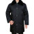 易美丽诺 LC0561 冬季保安中长款加厚棉服大衣黑色防水防寒  黑色 3XL码185cm