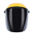 麦可辰焊工电焊面罩面具PC头戴式防护烤脸隔热轻便简易防打眼氩弧焊气焊 黑屏一张(不含顶和头环)