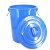 居洁 塑料大水桶 圆形收纳桶 酒店厨房储水桶 蓝色/白色100L带盖 单位：个
