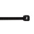安赛瑞 尼龙扎带 自锁捆扎抗紫外线理线绑扎带 宽2.5mm长10cm 100根装 黑色 定制 欧时 440258