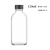 波士顿瓶棕色小口玻璃螺口瓶透明药剂瓶密封采样瓶分装化工化验瓶 120ml 透明含盖